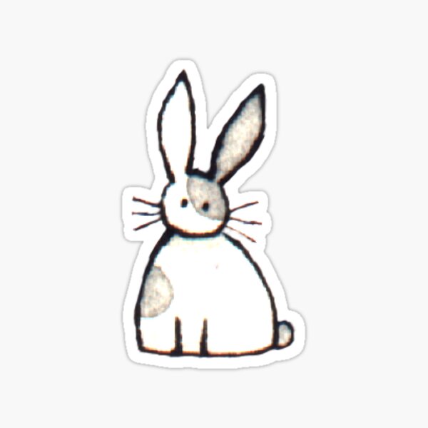 Item preview, Little White Rabbit (on green) designed and sold by Julia Marshall Felix.