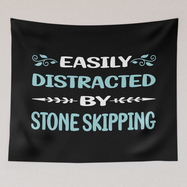 Item preview, Funny Easily Distracted Stone Skipping Stones Rock Rocks Skimming designed and sold by sobonncbskyx.