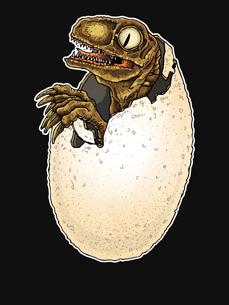 Thumbnail 7 of 7, Classic T-Shirt, Hatching Raptor designed and sold by BertoMedia.