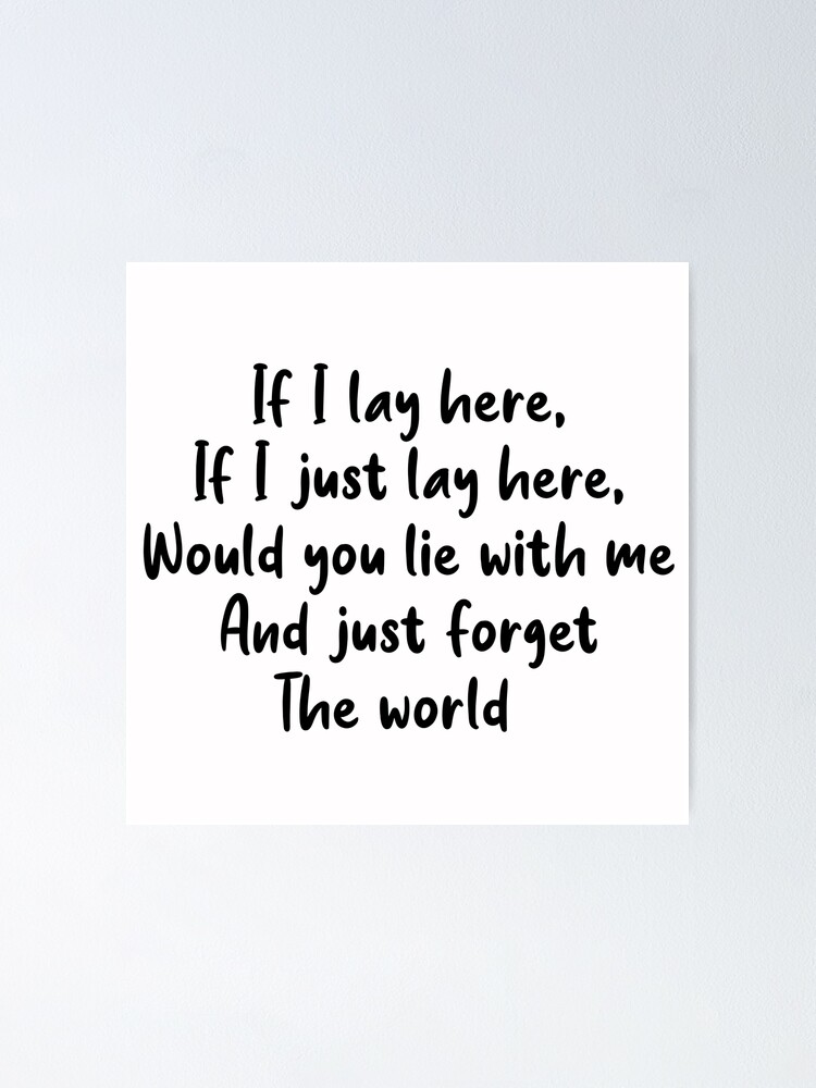 Snow Patrol - Chasing Cars Lyrics Poster Canvas - Art Hoodie