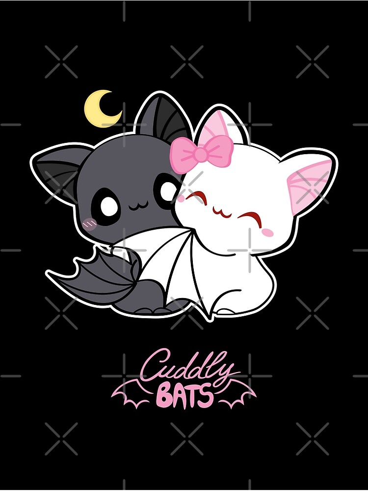 "Cute little bats in love hugging" Poster for Sale by CuddlyBats