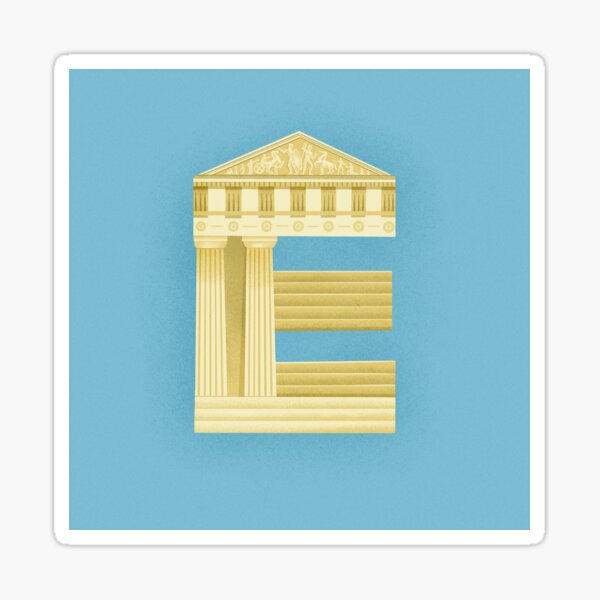Letter E | Greek Architecture (447 BC) Sticker
