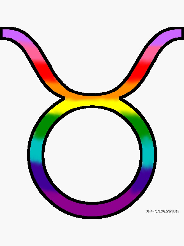 "Rainbow Flag Taurus" Sticker for Sale by avpotatogun Redbubble