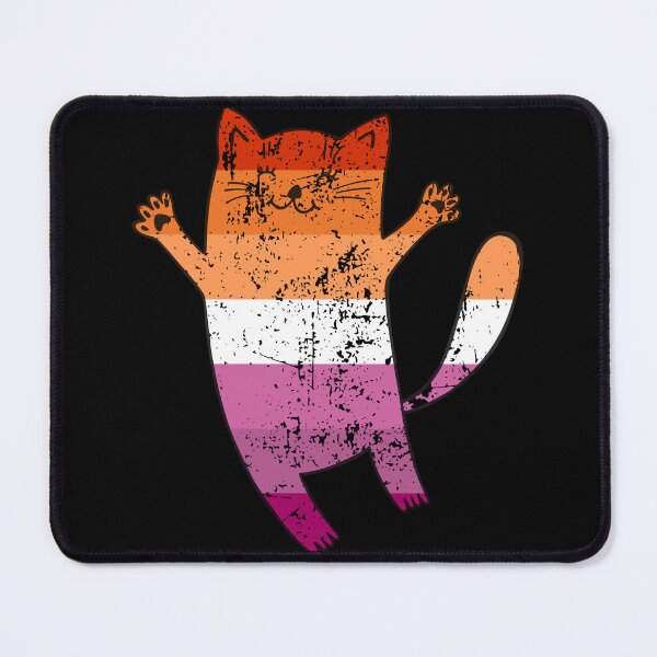 Artikelvorschau, Lesbian Pride Happy Cat Lesbian Flag entworfen und verkauft von brightgift.