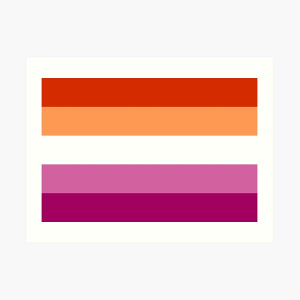 "Lesbian Pride Flag (black background)" Art Print for Sale by GayPride