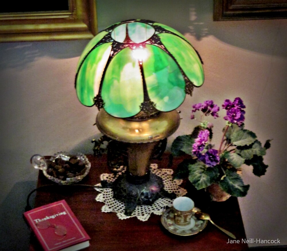 "Glass Leaf and Petal Table Lamp at Lambert Castle" by Jane NeillHancock Redbubble