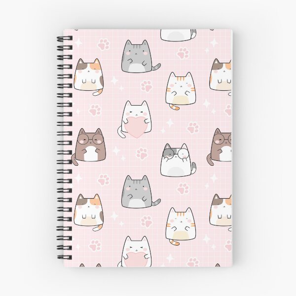 Item preview, Kawaii Cute Cats Pattern Love designed and sold by Pink Lemon.