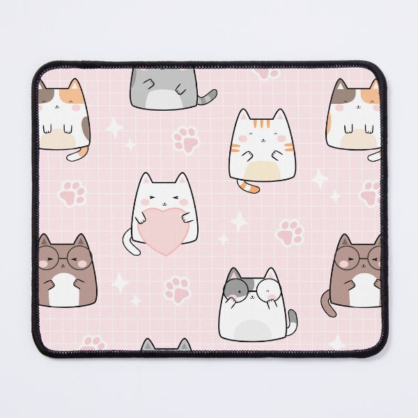 Item preview, Kawaii Cute Cats Pattern Love designed and sold by Pink Lemon.