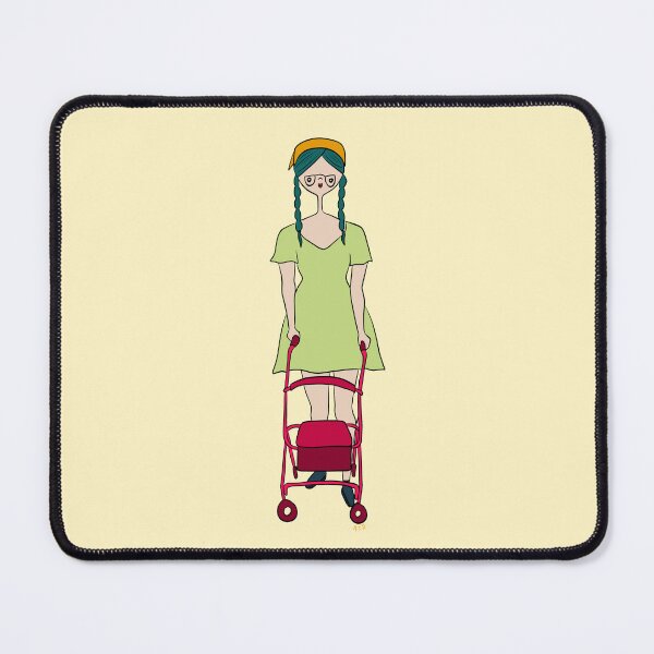 Item preview, Cute Girl With Rollator (yellow) designed and sold by misslovelymess.