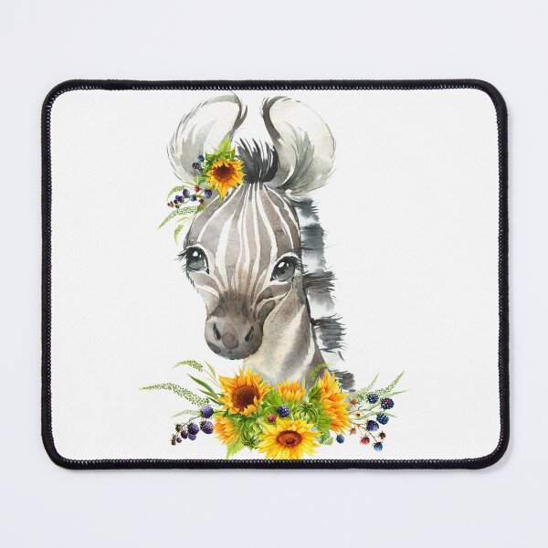 Item preview, Zebra Foal with Yellow Floral Sunflowers  designed and sold by Paulele.