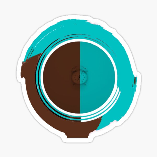 Time Clock Circle Sticker