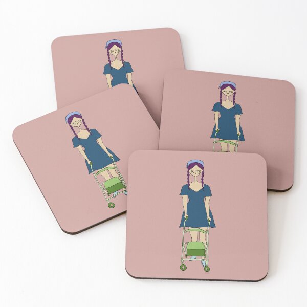 Item preview, Cute Girl With Rollator (pink) designed and sold by misslovelymess.