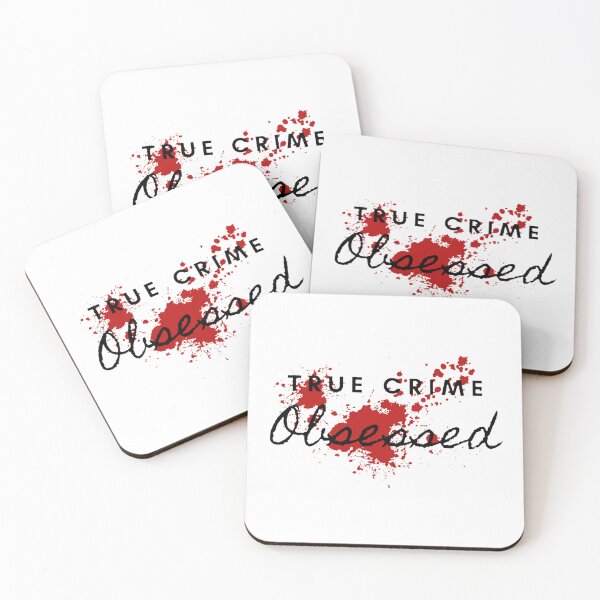 Item preview, true crime obsessed splatter sticker designed and sold by MotherOfBears.