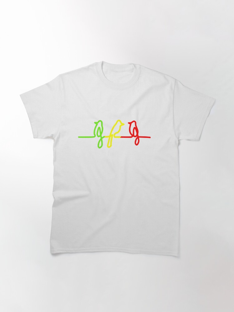 Thumbnail 3 of 7, Classic T-Shirt, Three little birds Reggae Rasta Jamaica bird designed and sold by Neolitikum.