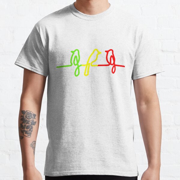 Aperçu de l'œuvre Trois petits oiseaux Reggae Rasta Jamaïque oiseau créée et vendue par Neolitikum.