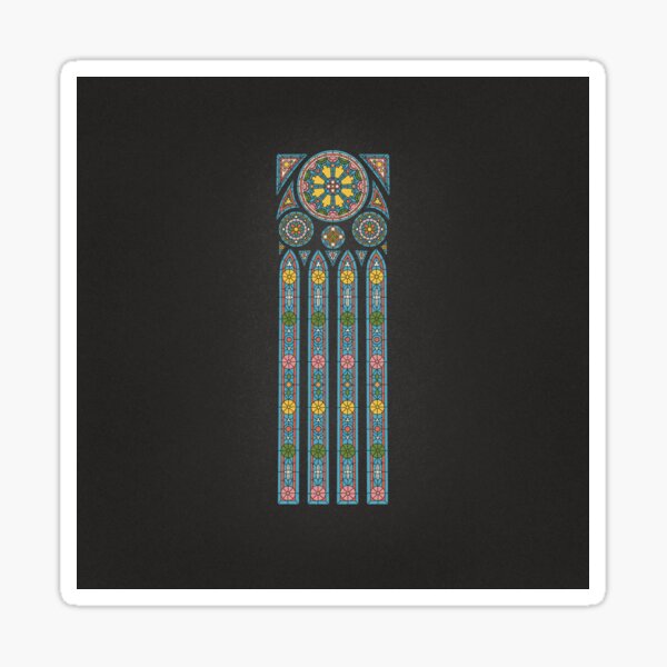 Letter I | Stained Glass Cathedral (1000 AD) Sticker
