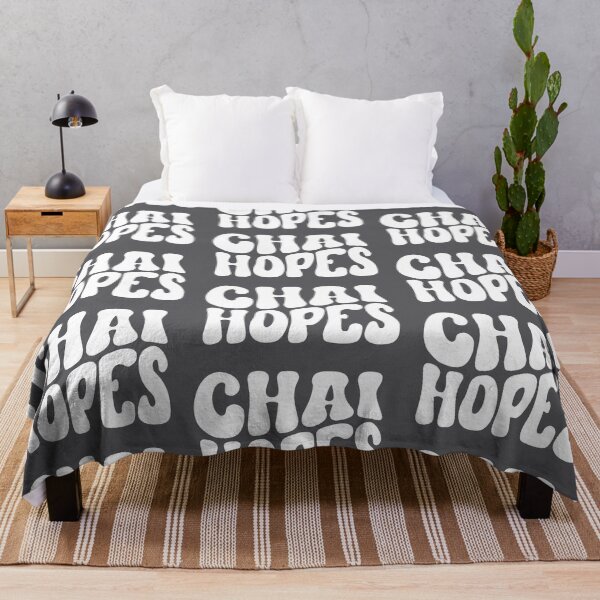 Item preview, White Chai Hopes in Retro, Bubbly 70s Font - Fun Jewish Design designed and sold by JoBella-Designs.