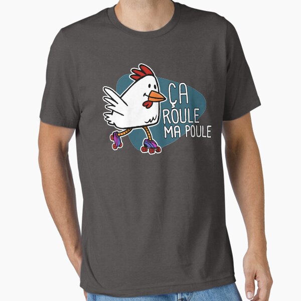 Item preview, Rollerskating Hen - Ca roule! - Dark design designed and sold by pencilfury.