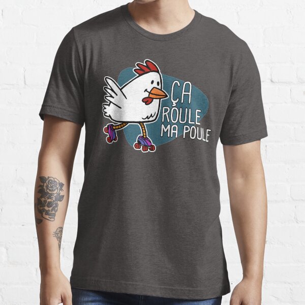 Item preview, Rollerskating Hen - Ca roule! - Dark design designed and sold by pencilfury.