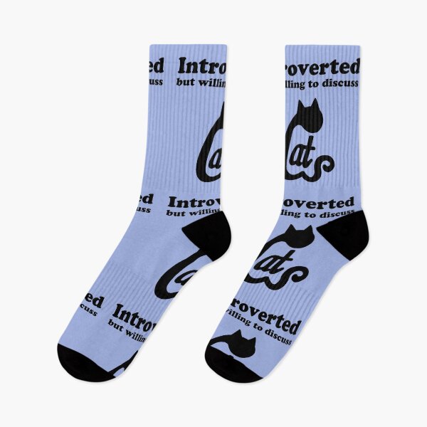 Item preview, Introverted but willing to discuss cats designed and sold by Scat the cat.