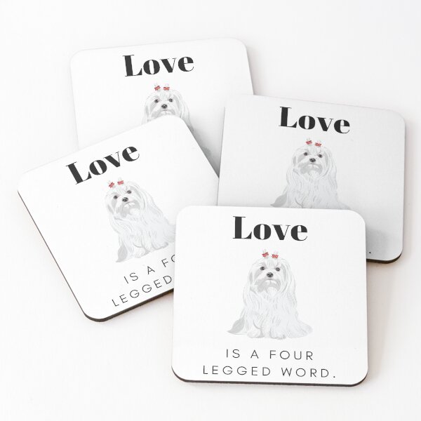 Item preview, Love white maltese dog designed and sold by LiliesValley.