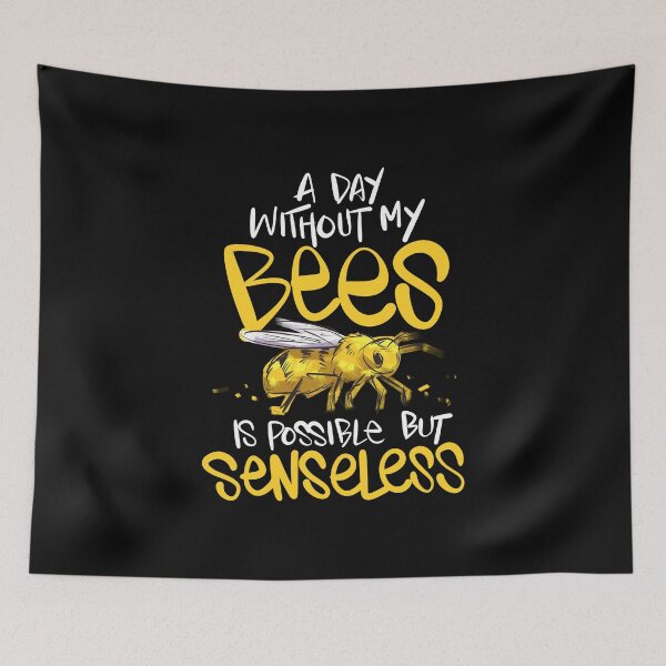 Item preview, Without Bees is Senseless - Funny wholesome Bee designed and sold by omgsavariya.