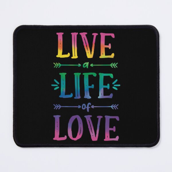 Item preview, Live a Life of Love! Rainbow tie-dye style Pride Good Vibes designed and sold by MunsyArt.