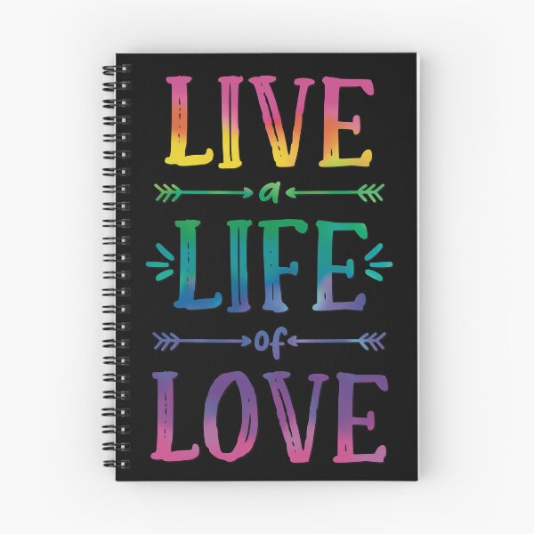 Aperçu de l'œuvre Vivez une Vie d'Amour ! Style tie-dye arc-en-ciel Pride Good Vibes créée et vendue par MunsyArt.