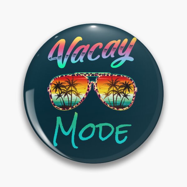 Item preview, Vacay Mode Summer Vacation Sunglasses Palm Tree Beach Sunset Vacay Mode Funny designed and sold by GreenSplash.