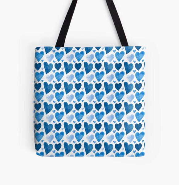 Item preview, All Over Blue Watercolor Hearts designed and sold by Jandsgraphics.