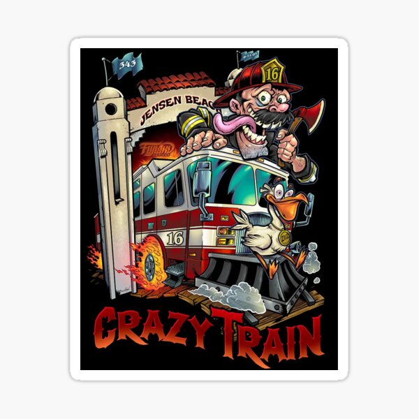 "Crazy Train T_Shirt" Sticker for Sale by Redbubble