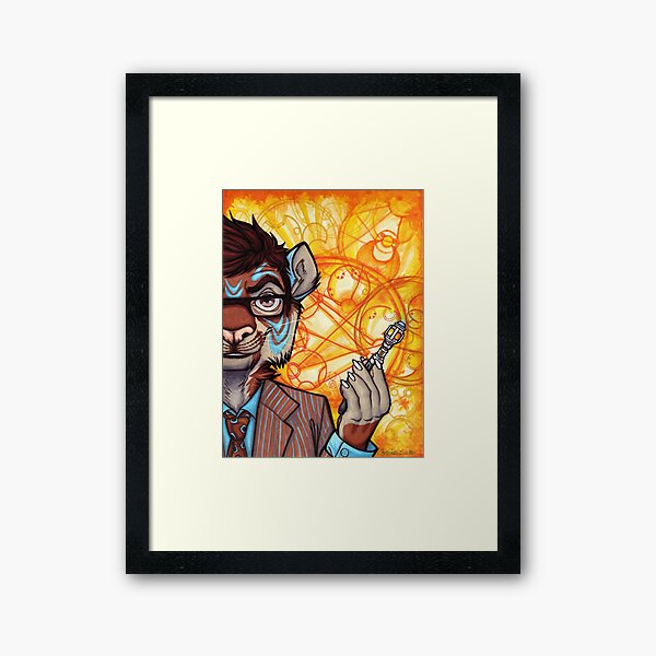 Doctor Mew - 10th Tiger Framed Art Print