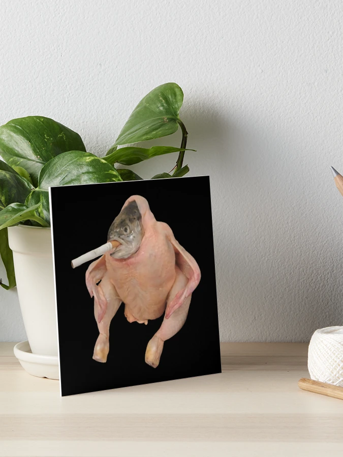 chicken with cigarette meme 