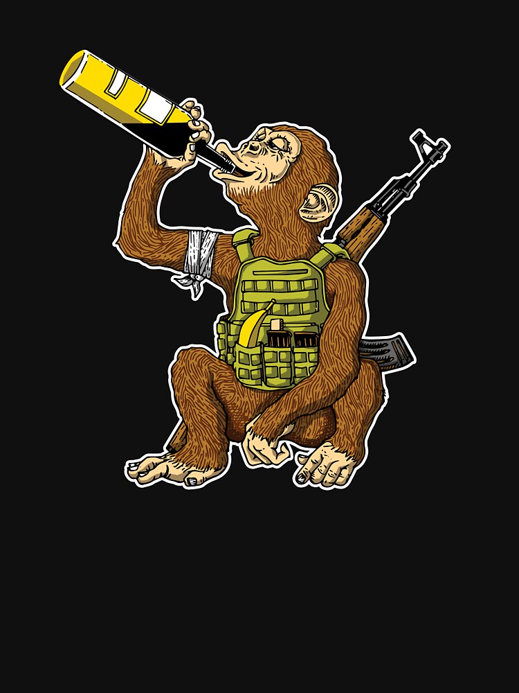 Thumbnail 7 of 7, Classic T-Shirt, Drunk Chimp designed and sold by BertoMedia.