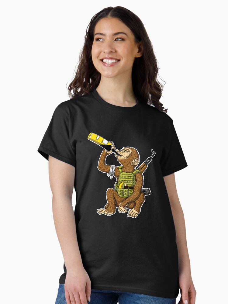 Thumbnail 2 of 7, Classic T-Shirt, Drunk Chimp designed and sold by BertoMedia.