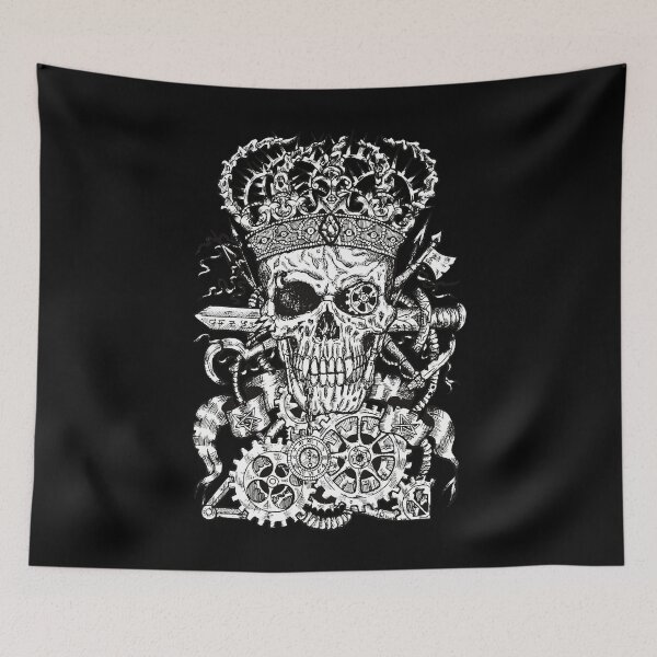 Item preview, Gothic Gear Skull With Sword - Gothic Halloween Theme designed and sold by Avani01.