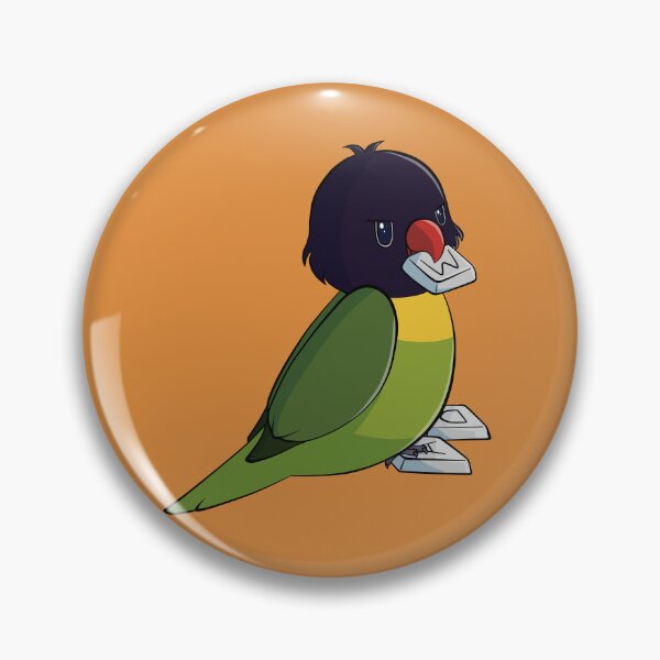 Item preview, Naughty masked lovebird stealing gaming keys from keyboard designed and sold by Lovebirbs.
