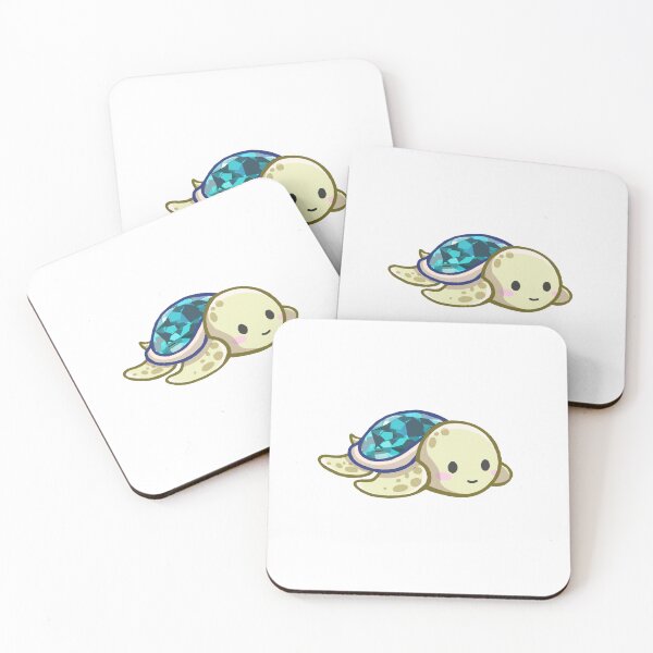 Item preview, Cute Baby Aquamarine Sea Turtle Sticker designed and sold by 10six.