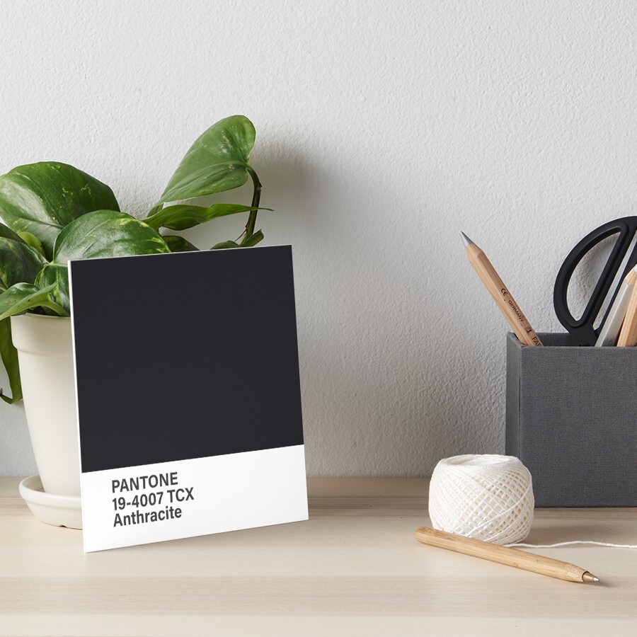 pantone-19-4007-tcx-anthracite-art-board-print-for-sale-by-princessmi