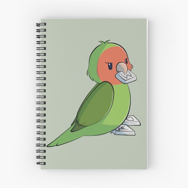 Item preview, Naughty peach faced lovebird stealing gaming keys from keyboard designed and sold by Lovebirbs.