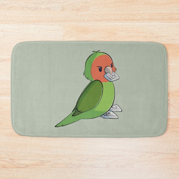 Item preview, Naughty peach faced lovebird stealing gaming keys from keyboard designed and sold by Lovebirbs.