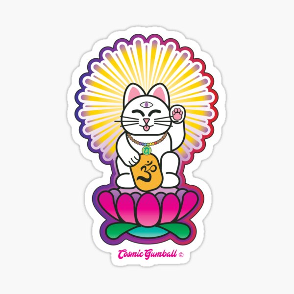 Enlightened Kitty - Snowball Sticker