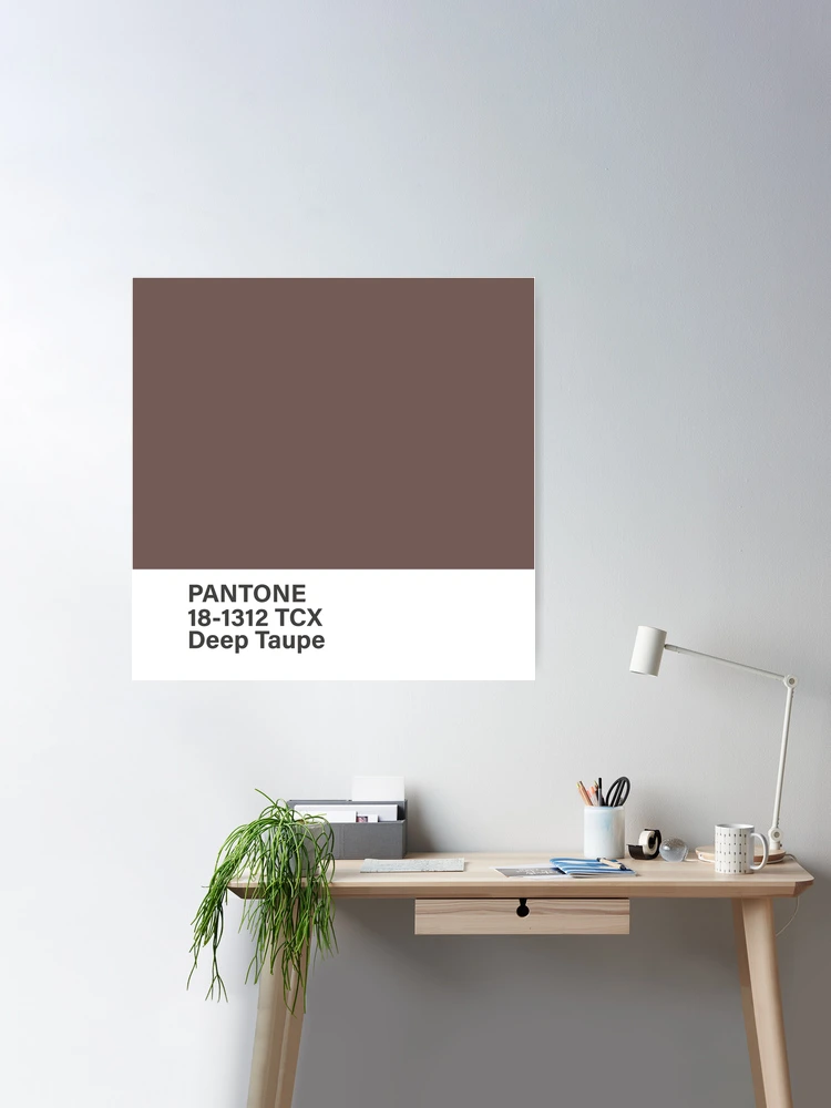 PANTONE Smart 18-1312X Color Swatch Card, Deep Taupe - Wall Decor