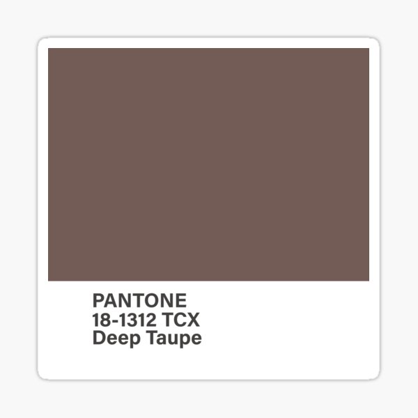PANTONE Smart 18-1312X Color Swatch Card, Deep Taupe - Wall Decor