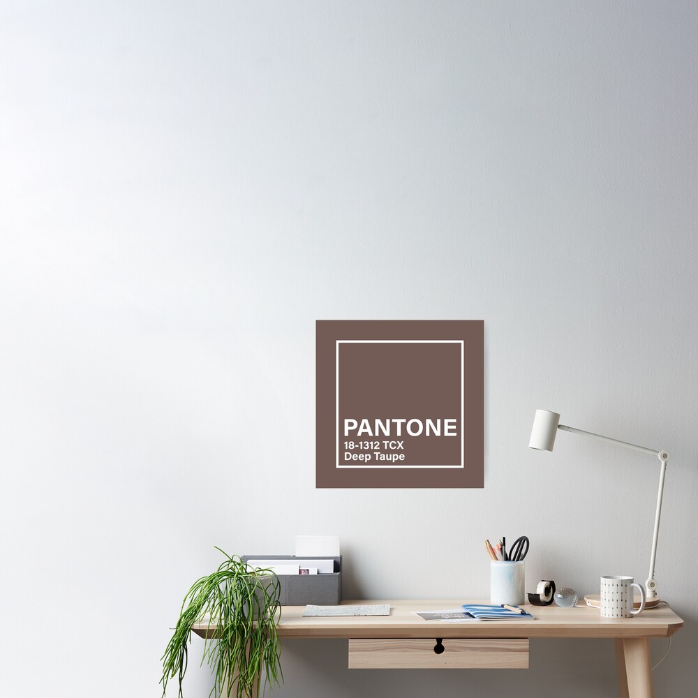 PANTONE Smart 18-1312X Color Swatch Card, Deep Taupe - Wall Decor Stickers  