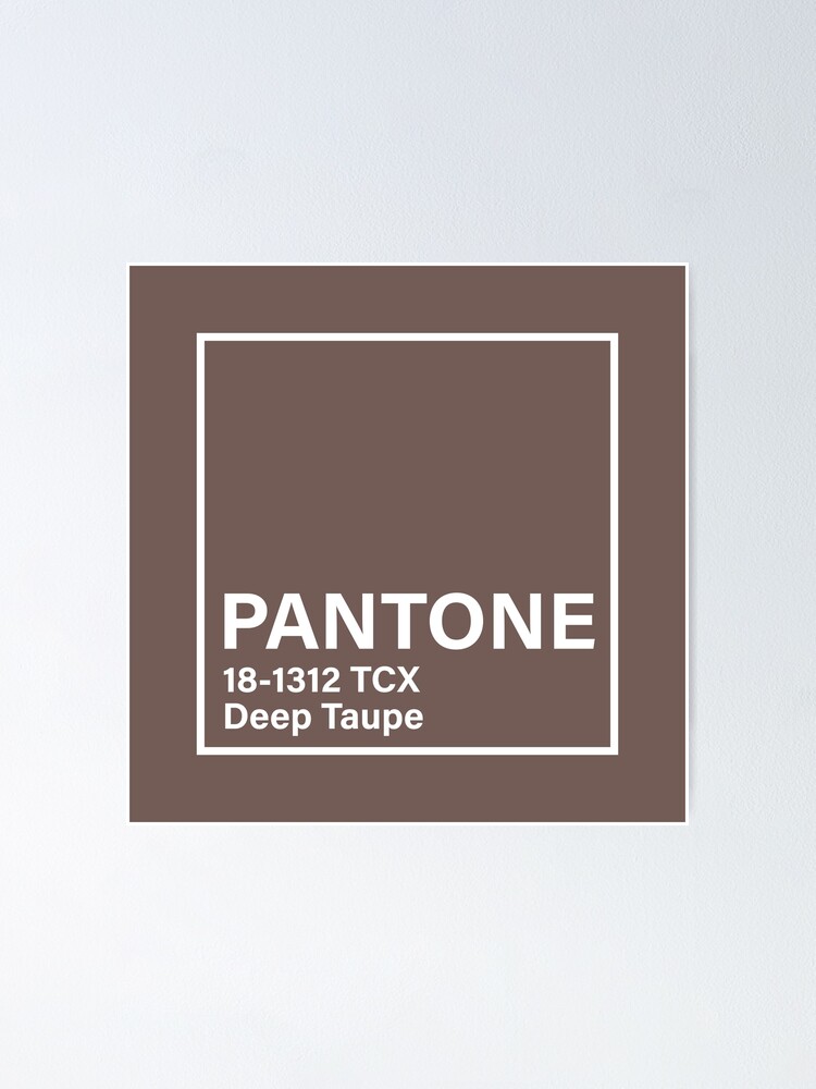 PANTONE Smart 18-1312X Color Swatch Card, Deep Taupe - Wall Decor