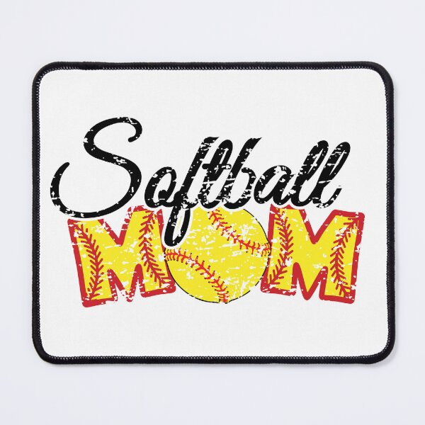 Item preview, Distressed softball mom with ball and red stitches designed and sold by PepaAnaRB.