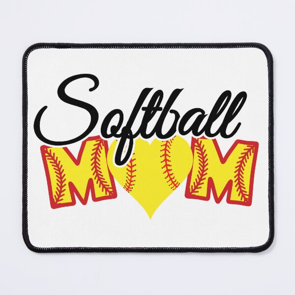 Item preview, Softball mom with heart and red stitches designed and sold by PepaAnaRB.