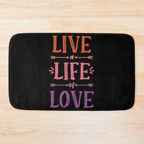 Item preview, Live a Life of Love! Pride Good Vibes Text in Orange Pink Purple. designed and sold by MunsyArt.