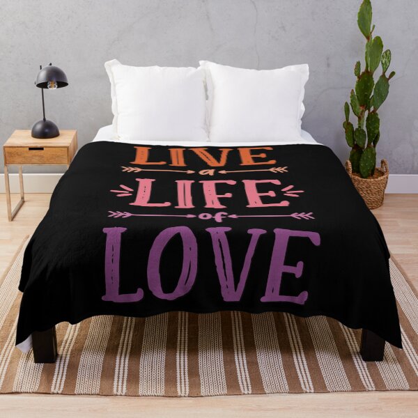 Item preview, Live a Life of Love! Pride Good Vibes Text in Orange Pink Purple. designed and sold by MunsyArt.